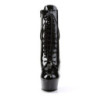 Pleaser DELIGHT-1020 Black Patent Women's Ankle Boots