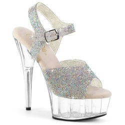 Pleaser DELIGHT-608N-RS Strass High Heeled Women Sandals