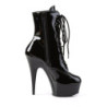 Pleaser DELIGHT-1020 Black Patent Women's Ankle Boots