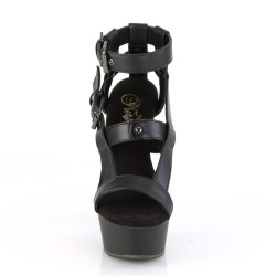 Pleaser DELIGHT-637 Black Vegan Leather Sale Women