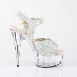 Pleaser DELIGHT-608N-RS Strass High Heeled Women Sandals