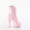 Pleaser DELIGHT-1020 Rose Patent Ankle High Boots Women