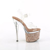 Pleaser ESTEEM-708LG Rose Gold Glitter High Heels Shoes