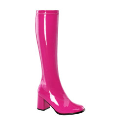 Funtasma GOGO-300 Pink Patent Chunky Heel 70s Boots