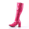 Funtasma GOGO-300 Pink Patent Chunky Heel 70s Boots