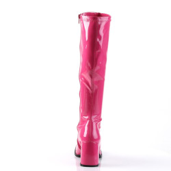 Funtasma GOGO-300 Pink Patent Chunky Heel 70s Boots