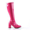 Funtasma GOGO-300 Pink Patent Chunky Heel 70s Boots
