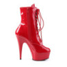 Pleaser DELIGHT-1020 Red Patent High Heeled Ankle Boots