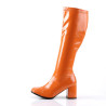 Funtasma GOGO-300 Orange Patent Chunky Heel 70s Boots