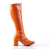 Funtasma GOGO-300 Orange Patent Chunky Heel 70s Boots