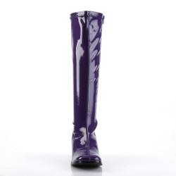 Funtasma GOGO-300 Purple Patent Chunky Heel 70s Boots