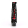 Pleaser DELIGHT-1020FH Black Patent Heeled Ankle Boots