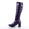 Funtasma GOGO-300 Purple Patent Chunky Heel 70s Boots