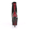 Pleaser DELIGHT-1020FH Black Patent Heeled Ankle Boots