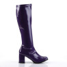 Funtasma GOGO-300 Purple Patent Chunky Heel 70s Boots