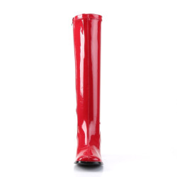 Funtasma GOGO-300 Red Patent Chunky Heel 70s Boots