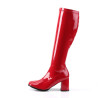Funtasma GOGO-300 Red Patent Chunky Heel 70s Boots