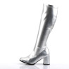 Funtasma GOGO-300 Silver Chunky Heel 70s Boots