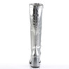 Funtasma GOGO-300 Silver Chunky Heel 70s Boots