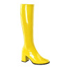 Funtasma GOGO-300 Yellow Patent Chunky Heel 70s Boots