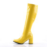 Funtasma GOGO-300 Yellow Patent Chunky Heel 70s Boots