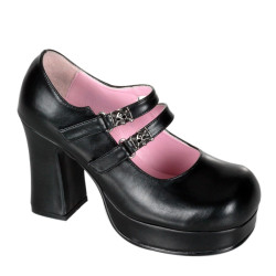 Demonia GOTHIKA-09 Black Vegan Punk Lolita Platform Pumps