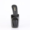 Pleaser JUBILANT-01 Black Stiletto Heeled Platform Mules