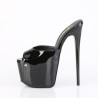 Pleaser JUBILANT-01 Black Stiletto Heeled Platform Mules