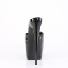 Pleaser JUBILANT-01 Black Stiletto Heeled Platform Mules