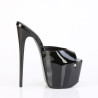 Pleaser JUBILANT-01 Black Stiletto Heeled Platform Mules