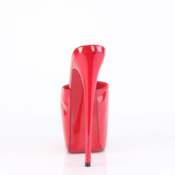 Pleaser JUBILANT-01 Red Stiletto Heeled Platform Mules