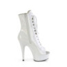 Pleaser DELIGHT-1021 White Patent Sale Women