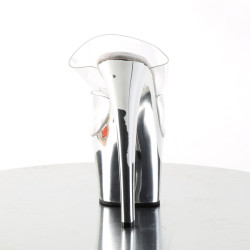 Pleaser SKY-302 Chrome Heeled Platform Mules Women
