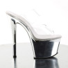 Pleaser SKY-302 Chrome Heeled Platform Mules Women