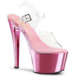 Pleaser SKY-308 Rose Chrome Platform High Heeled Shoes