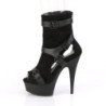 Pleaser DELIGHT-1037 Black Vegan Suede Leather Sale