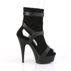 Pleaser DELIGHT-1037 Black Vegan Suede Leather Sale