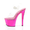 Pleaser SKY-308 Pink Chrome Platform High Heeled Shoes