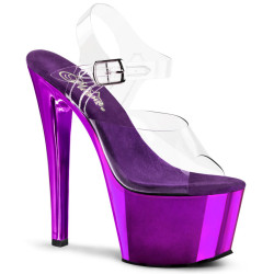 Pleaser SKY-308 Purple Chrome Platform High Heeled Shoes
