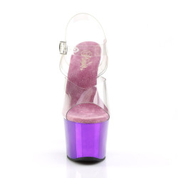 Pleaser SKY-308 Purple Chrome Platform High Heeled Shoes