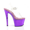 Pleaser SKY-308 Purple Chrome Platform High Heeled Shoes