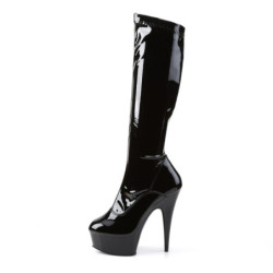 Pleaser SKY-308 Red Chrome Platform High Heeled Shoes