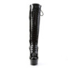 Pleaser DELIGHT-2023 Black Platform Stiletto Boots