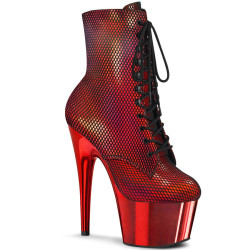Pleaser ADORE-1020HFN Red Hologram Chrome Sale Women