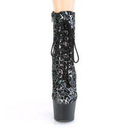 Pleaser ADORE-1020LP Pewter Leopard Print Hologram