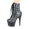 Pleaser ADORE-1020LP Pewter Leopard Print Hologram