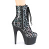 Pleaser ADORE-1020LP Pewter Leopard Print Hologram
