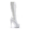 Pleaser DELIGHT-2023 White Platform Stiletto Boots