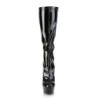 Pleaser DELIGHT-2029 Patent Platform Stiletto Boots