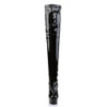 Pleaser DELIGHT-3000 Patent Platform Over The Knee Boots